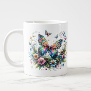 Caneca De Café Grande Borboleta - Jumbo Mug