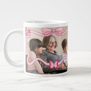 Caneca De Café Grande Borboleta Rosa Melhor Avó E Netos