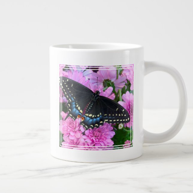 Caneca De Café Grande Borboleta Xadrez de Baltimore (Direita)