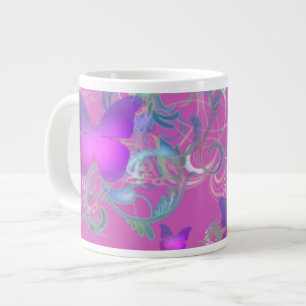 Caneca De Café Grande Borboletas