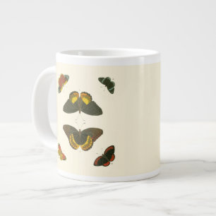 Caneca De Café Grande Borboletas Brilhantes por Pieter Cramer