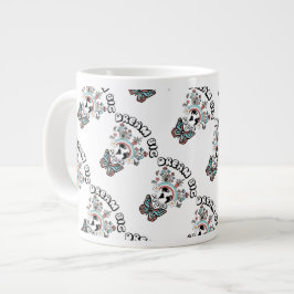 Caneca De Café Grande Borboletas e Cogumelos Sonham Grande inspo positiv