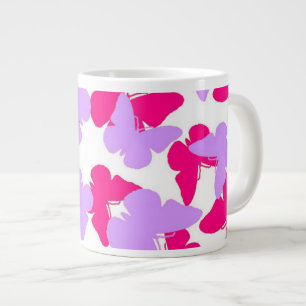Caneca De Café Grande Borboletas mergulhadas