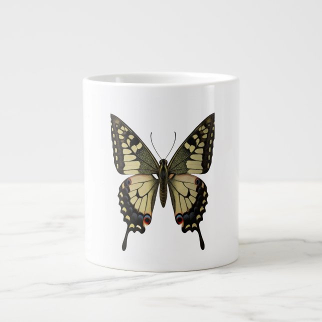 Caneca De Café Grande Borboletas no Bloom (Frente)