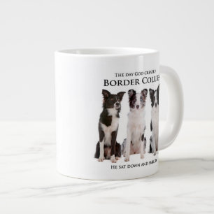 Caneca De Café Grande Borda Collie Jumbo Mug