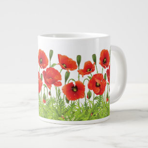 Caneca De Café Grande Borda horizontal com disquete vermelho