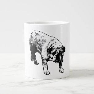 Caneca De Café Grande Bosta de Natal Buldogue