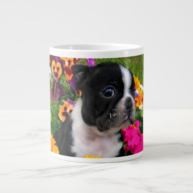 Caneca De Café Grande Boston terrier (Frente)