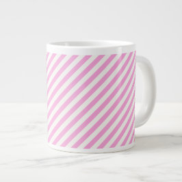 Caneca De Café Grande Boutique Stripes Rosa -