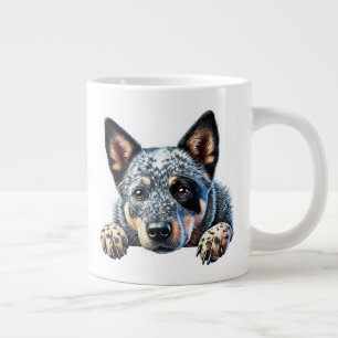 Caneca De Café Grande Bovinos australianos e bonitos"