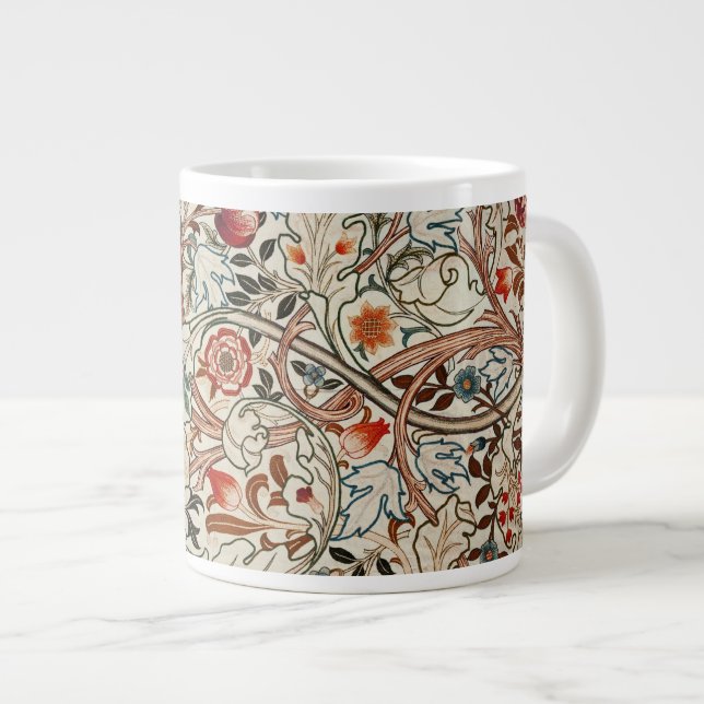Caneca De Café Grande Bowl William Morris floral art design (Frente Esquerda)