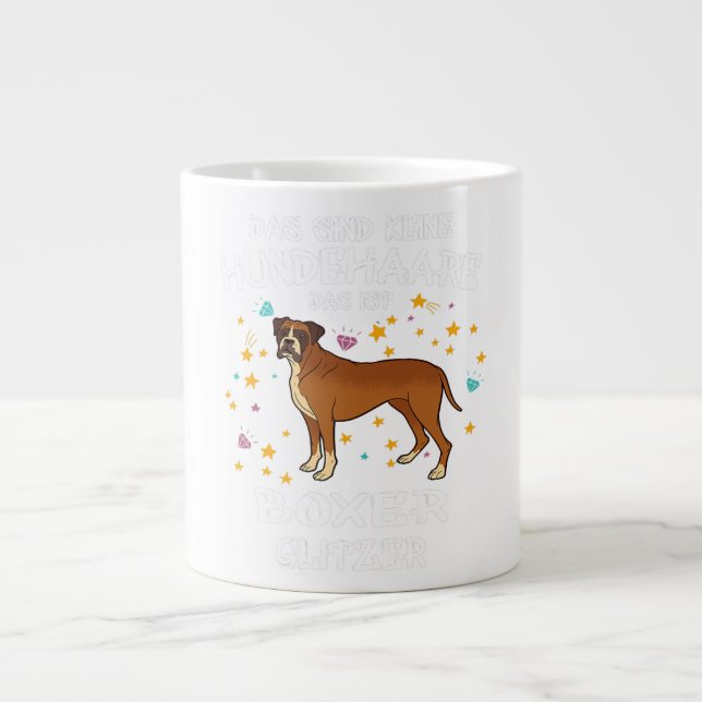 Caneca De Café Grande Boxer Glitter Dog Pet Lover Gift Ideas (Frente)