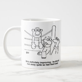 Caneca De Café Grande Boxer no Anel in a box. Correspondência de Boxing