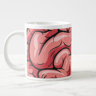Caneca De Café Grande Brain Pattern Jumbo Specialty Mug