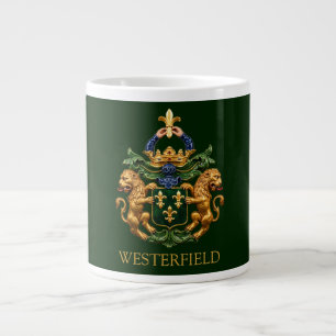Caneca De Café Grande Brasão de Armas da Família Holandesa Westerfield.