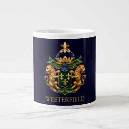 Caneca De Café Grande Brasão de Armas da Família Holandesa Westerfield.
