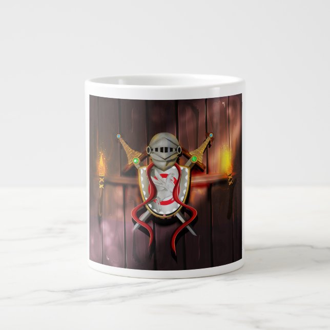 Caneca De Café Grande Brasão medieval (Frente)