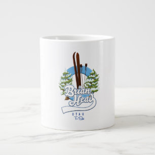 Caneca De Café Grande Brian Head Utah para logotipo de esqui