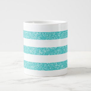 Caneca De Café Grande Brilho Brilhante Tiras de aparência Jumbo Mug