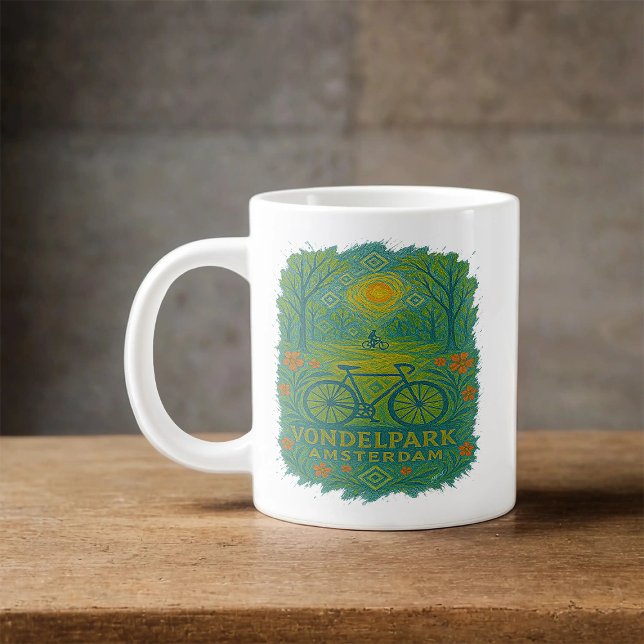 Caneca De Café Grande Brilho matinal em Vondelpark (Criador carregado)