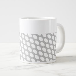 Caneca De Café Grande Brincadeira Cinza de Pastas Cortadas Branca Arte G