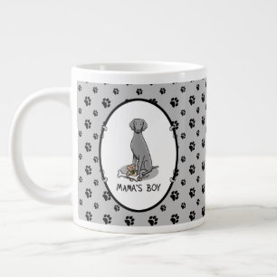 Caneca De Café Grande Brinquedos da mamãe, cinza 1, mãe de cachorro, f