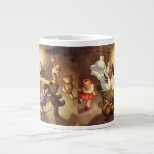 Caneca De Café Grande Brinquedos de Natal Antigos, Bonecas Dançantes, Ur