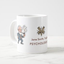 Caneca De Café Grande Brown Rorschach Psychology Customizable Freud Figu