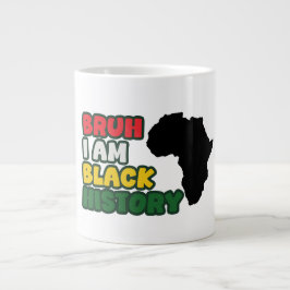 Caneca De Café Grande Bruh, Eu Sou História Negra