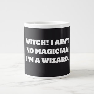 Caneca De Café Grande Bruxa Engraçada Humor de Feiticeiro Eu Não Sou Mág