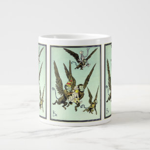 Caneca De Café Grande Bruxo Vintage de Oz, Macacos Voadores com Dorothy