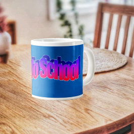 Caneca De Café Grande BTS-Red-Blue