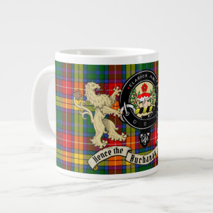 Caneca De Café Grande Buchanan Clan Crachá e Tartan Giant Coffee Mug