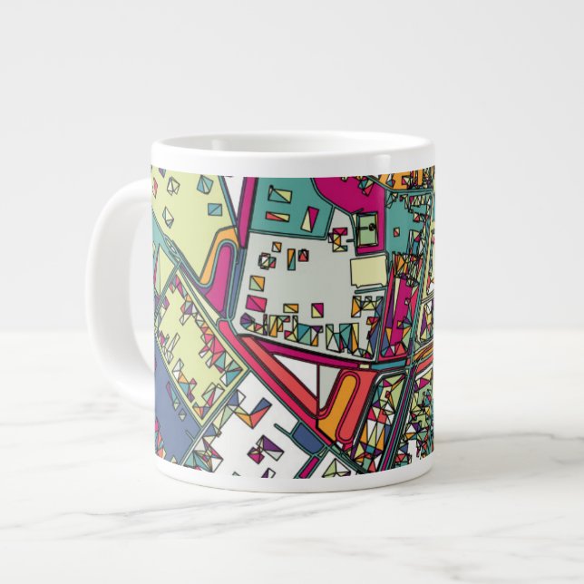 Caneca De Café Grande Budapeste, Hungria| Mapa da cidade (Frente Esquerda)