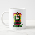 Caneca De Café Grande Buddy, o Elf | OMG! Papais noeis!<br><div class="desc">Este gráfico mostra Buddy the Elf e a citação,  "OMG! Papais noeis! Papais noeis vindo! Eu conheço-o! Eu o conheço!"</div>