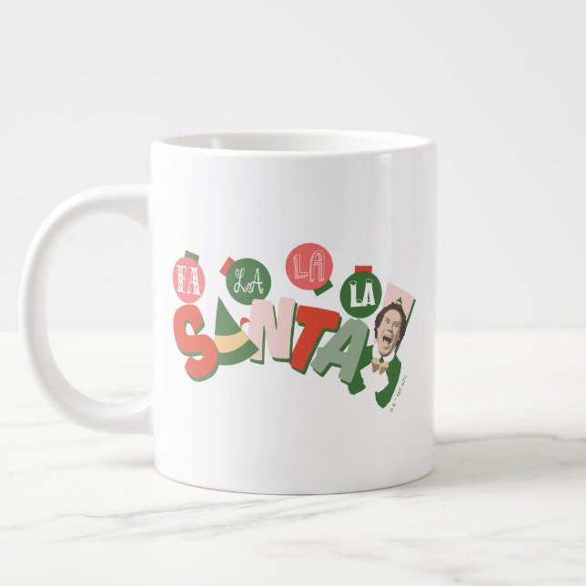 Caneca De Café Grande Buddy the Elf | Fa La La La Santa (Esquerda)