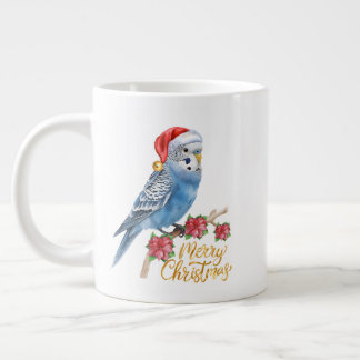 Caneca De Café Grande Budgie Christmas