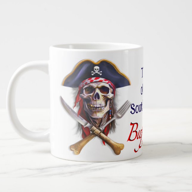 Caneca De Café Grande Buffaneers Pirata Tales do Pacífico Sul (Esquerda)