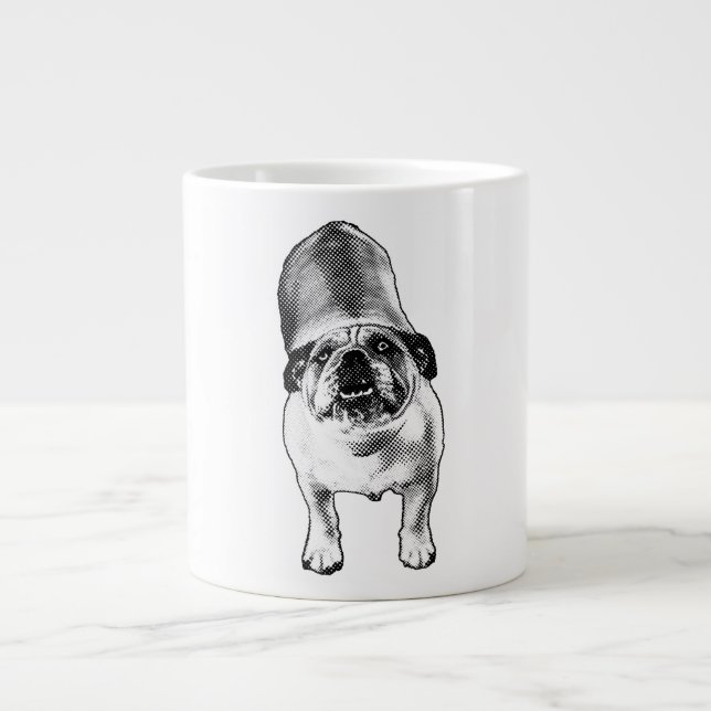 Caneca De Café Grande Bulldog Starlight Gaze (Frente)