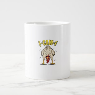 Caneca De Café Grande Bunda de Galinha Engraçada F-Caw-F Galo Galinha Ca