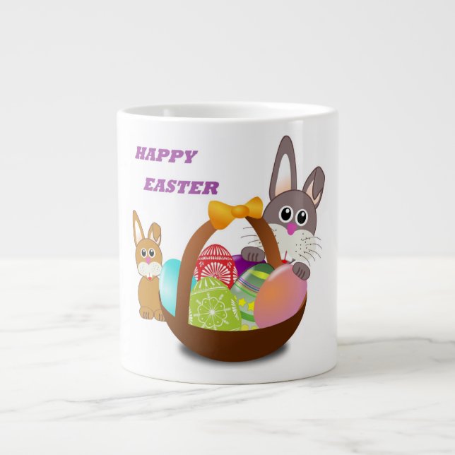 CANECA DE CAFÉ GRANDE BUNNY "FELZ PASCOA" (Frente)