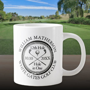 Caneca De Café Grande Buraco em Um Clássico Personalizado de Golfe