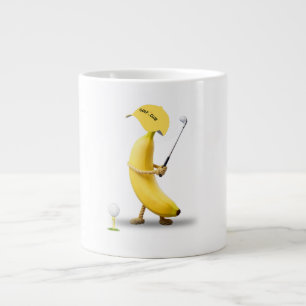 Caneca De Café Grande Buraco em Um – Clube de Golfe de Banana Engraçado 