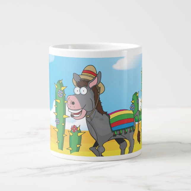 Caneca De Café Grande Burro Mexicano (Frente)