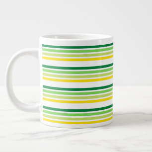 Caneca De Café Grande Business Green Stripe Tea Coffee Specialty Mug