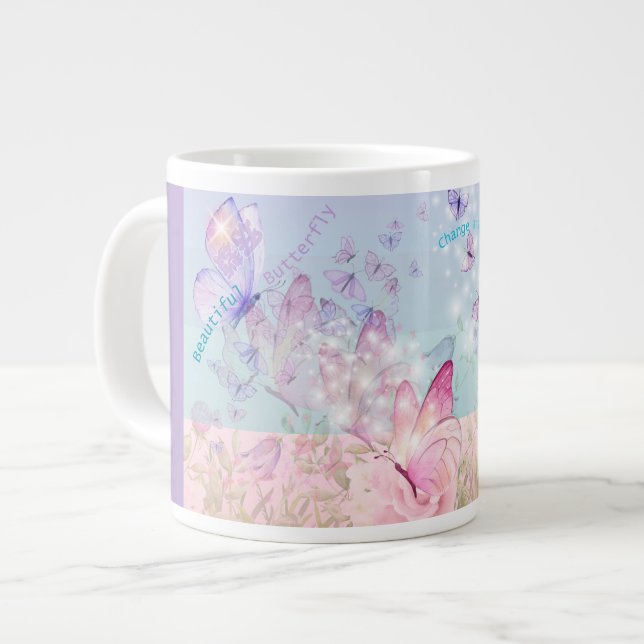 Caneca De Café Grande  Butterfly  (Frente Esquerda)