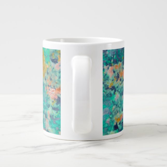 Caneca De Café Grande Butterfly & Feather Floral (Traseira)