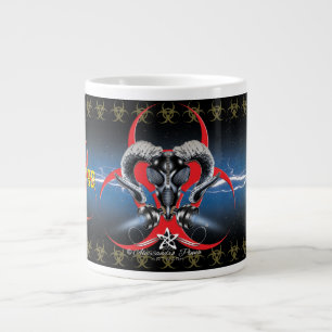 CANECA DE CAFÉ GRANDE BW! ADVERTÊNCIA BIOHAZARD! CAVEIRA