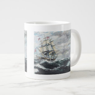 Caneca De Café Grande Cabeças da constituição de USS para o HM fragat