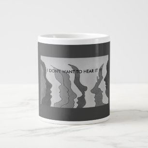 Caneca De Café Grande Cabeças Quentes, EU NÃO QUERO OUVIR!! Desligamento